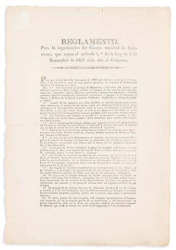 (MEXICO.) Regulations for the organization of the National Corps of Engineers.